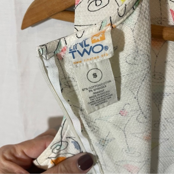 Vintage Martini print shift dress. Size S. Line 2. Pre-owned. Small stain pit - Picture 4 of 8